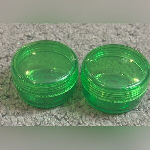 Refillable Plastic Empty Travel 2 oz Container Green Twist Cap